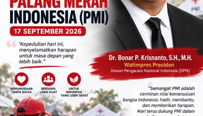 Dr. Bonar P. Krisnanto Sampaikan Ucapan Hari PMI 2026