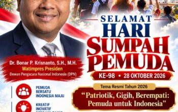 Dr. Bonar P. Krisnanto Sampaikan Ucapan Selamat Hari Sumpah Pemuda ke-98 Tahun 2026